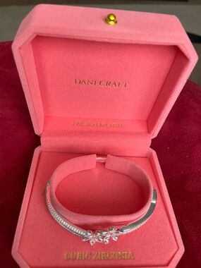 Danecraft Fine Silver Plated Cubic Zirconia Bracelet NIB